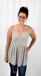 Light Grey Baby Doll Tank