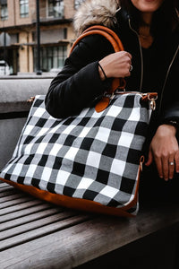 Black Plaid Weekender Bag