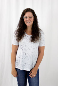 Black and White Tie Dye Top
