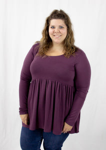 Eggplant Long Sleeve Top