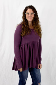 Eggplant Long Sleeve Top