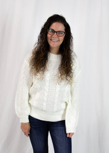 Ivory Cable Knit Sweater