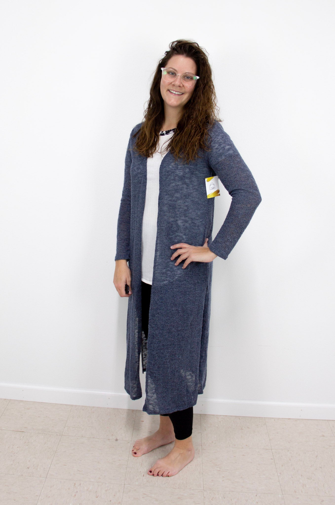 Navy Long Cardigan