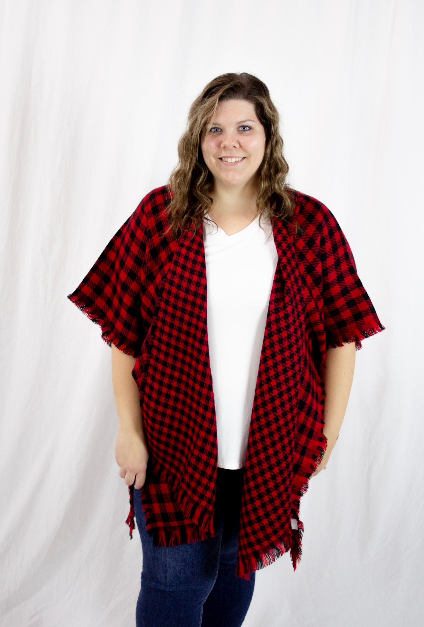 Buffalo Plaid Poncho