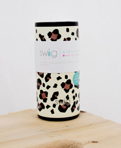 Swig Leopard Skinny Can Koozie