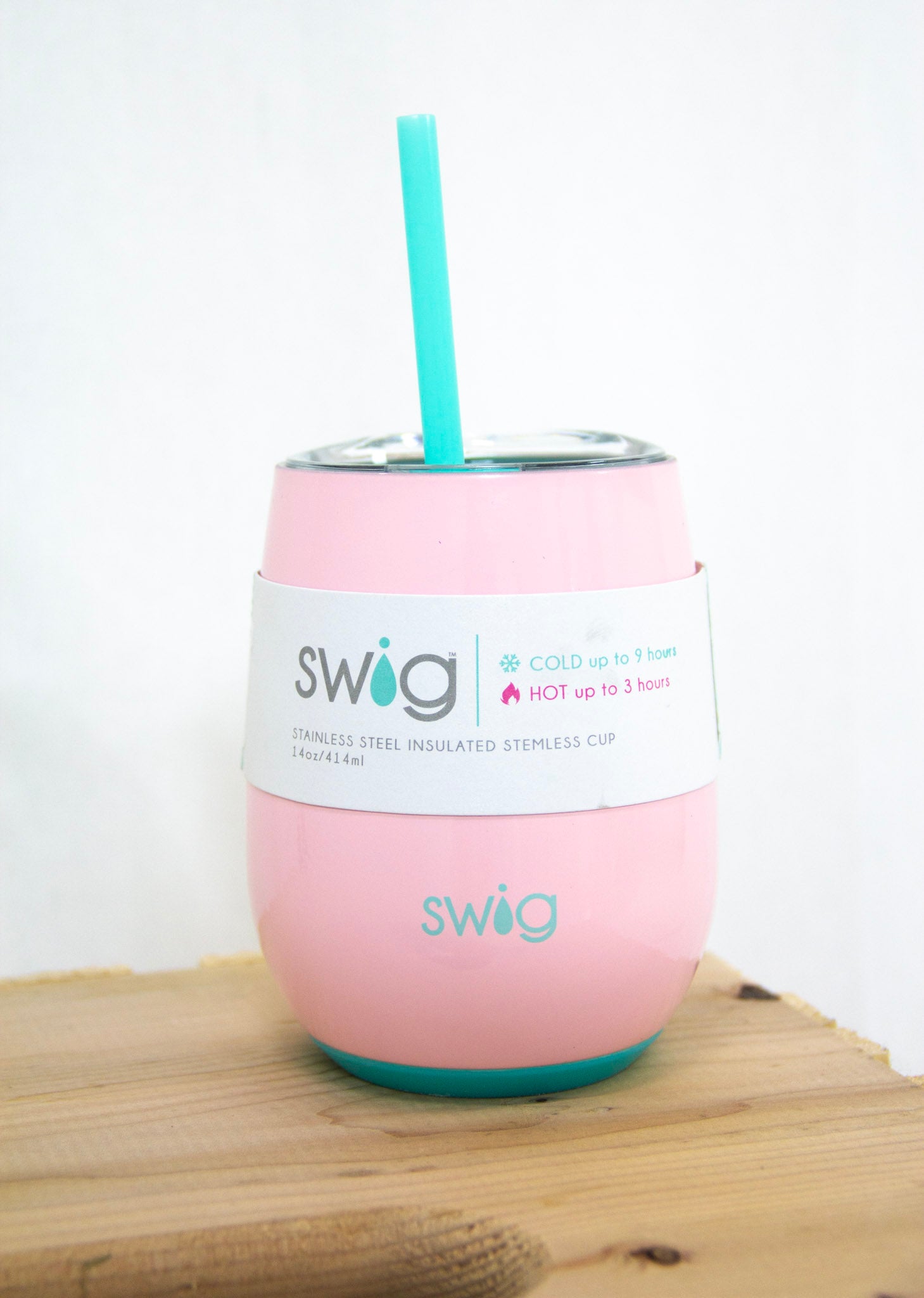Swig 14oz Stemless Wine Cup-Blush