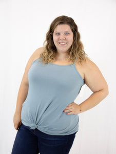 Blue Grey Reversible Tank Top