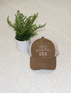 God Bless Small Town USA Ball Cap