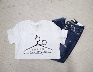 White Logo Tee