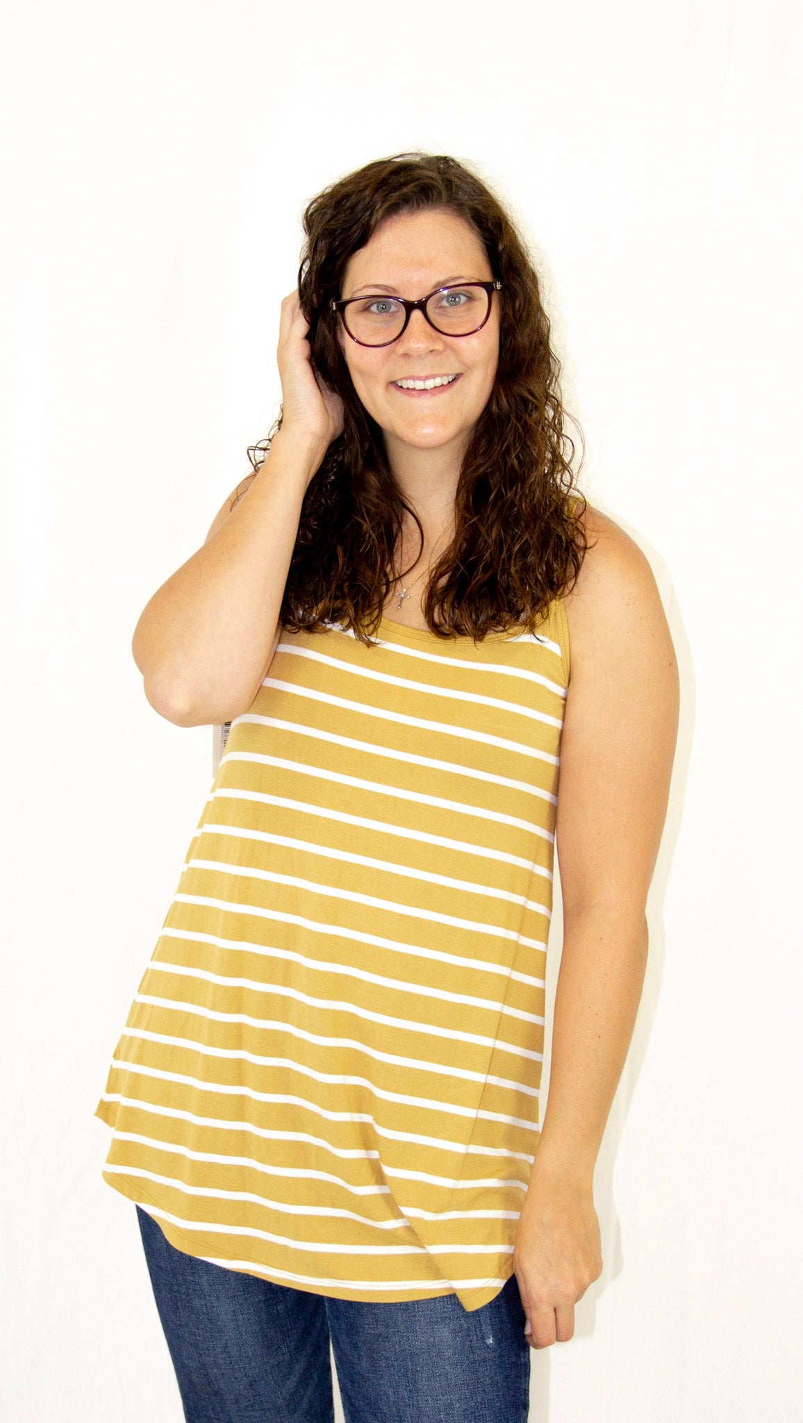 Light Mustard and Ivory Reversible Tank Top