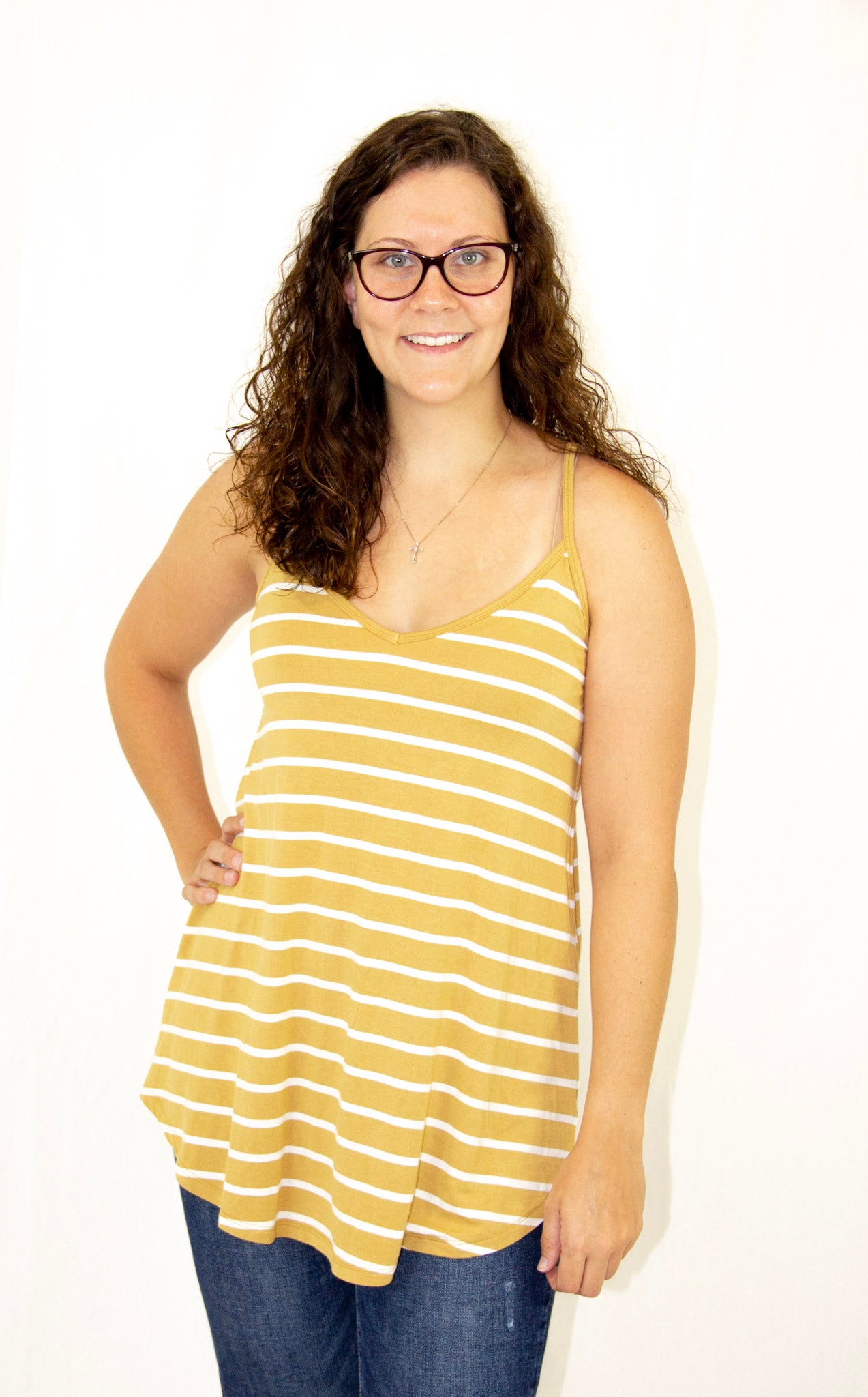 Light Mustard and Ivory Reversible Tank Top