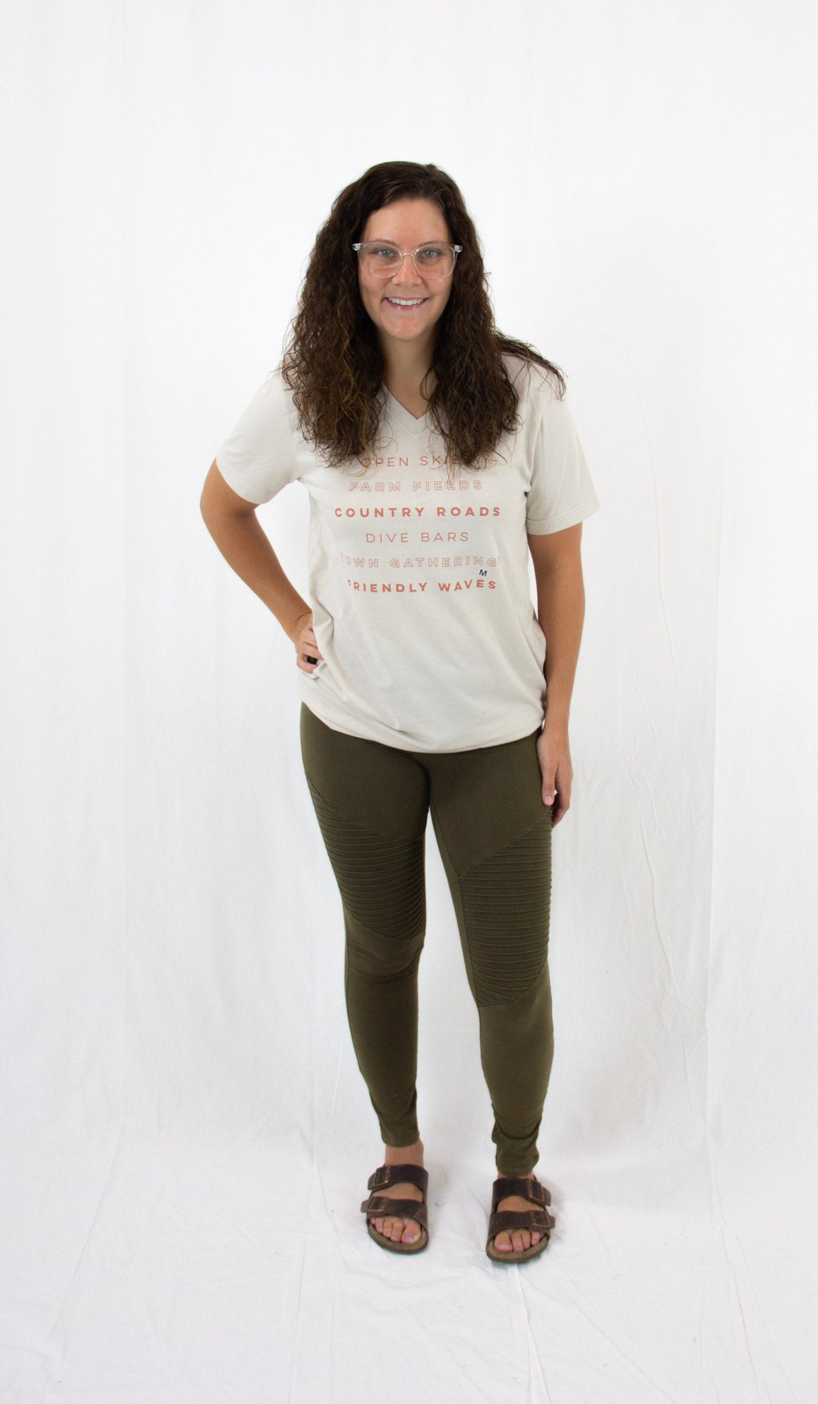 Olive Mineral Wash Moto Leggings