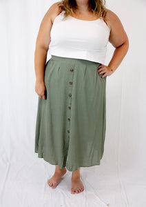 Olive Midi Skirt