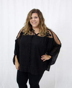 Black Sheer Lace Top