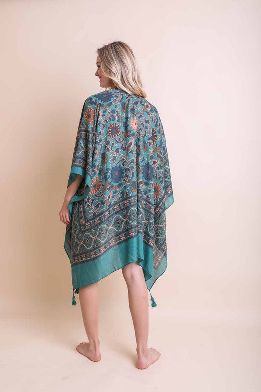 Tapestry Tassel Kimono