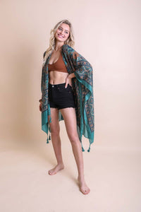 Tapestry Tassel Kimono