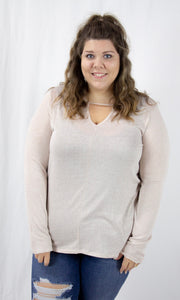 Taupe Key Hole Top