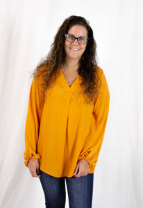 Butterscotch Bubble Sleeve Top