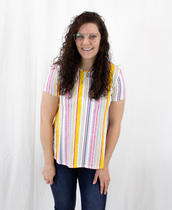 Multi Colored Striped Top