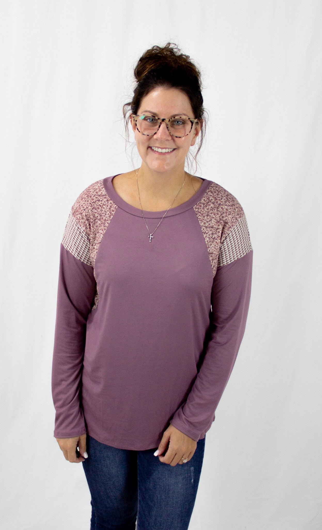 Mauve Floral Top