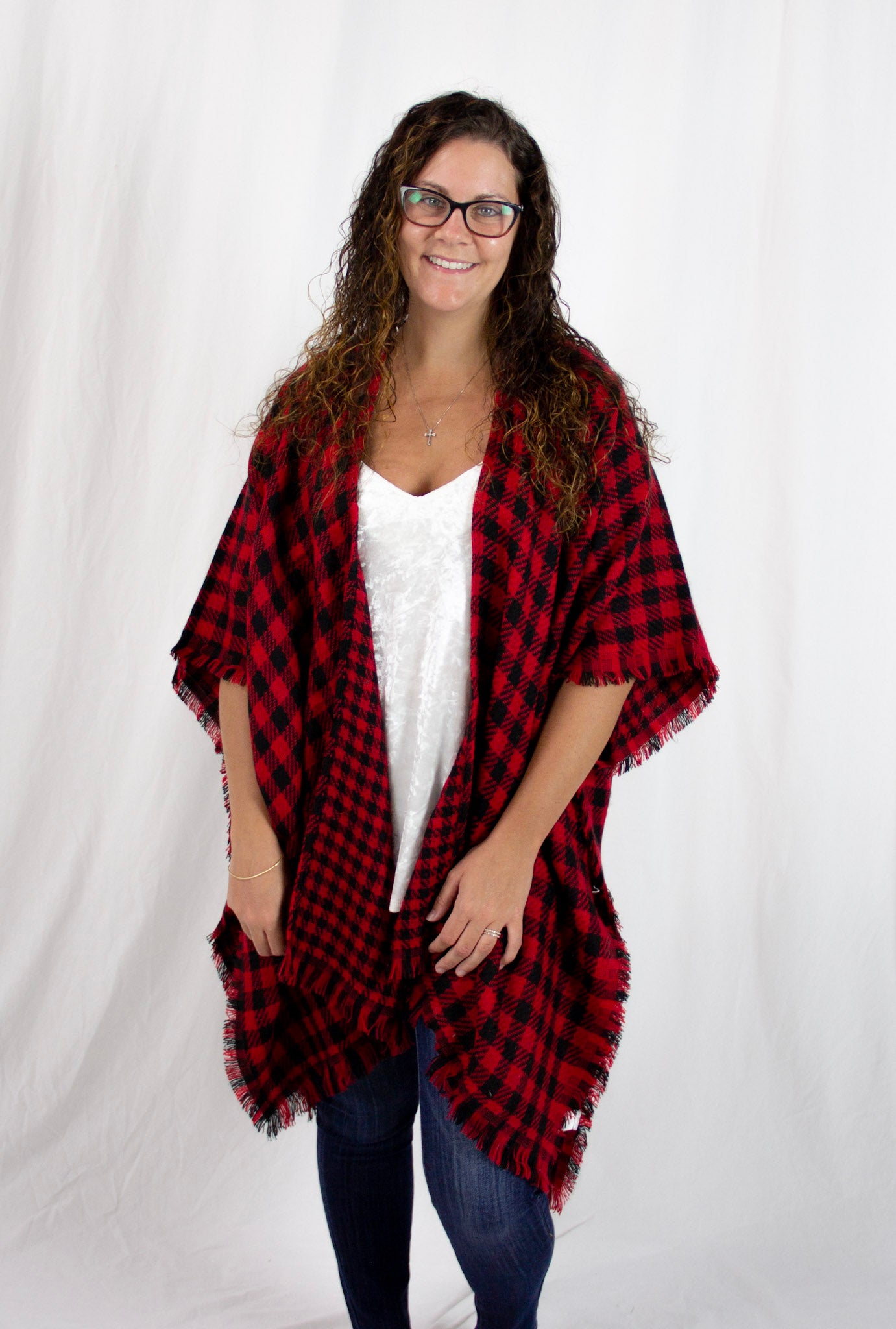 Buffalo Plaid Poncho