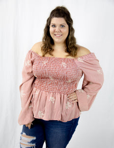 Red Striped Woven Top