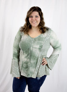 Tie Dye and Paisley Patchwork Top